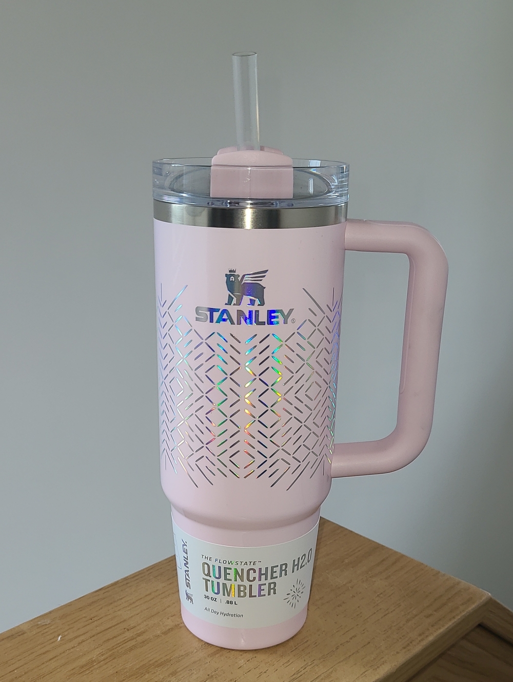 Stanley Pink Quencher H2.0 Travel Tumbler with Handle Pink Icicle